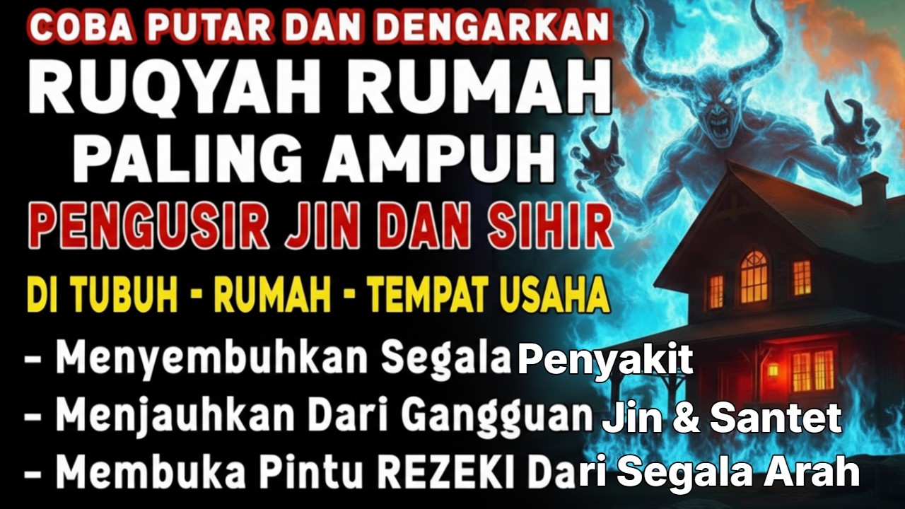 POWERFUL RUQYAH | RUQYAH RUMAH PENGUSIR JIN, SETAN & SIHIR DI RUMAH & TUBUH,PENENANG HATI
