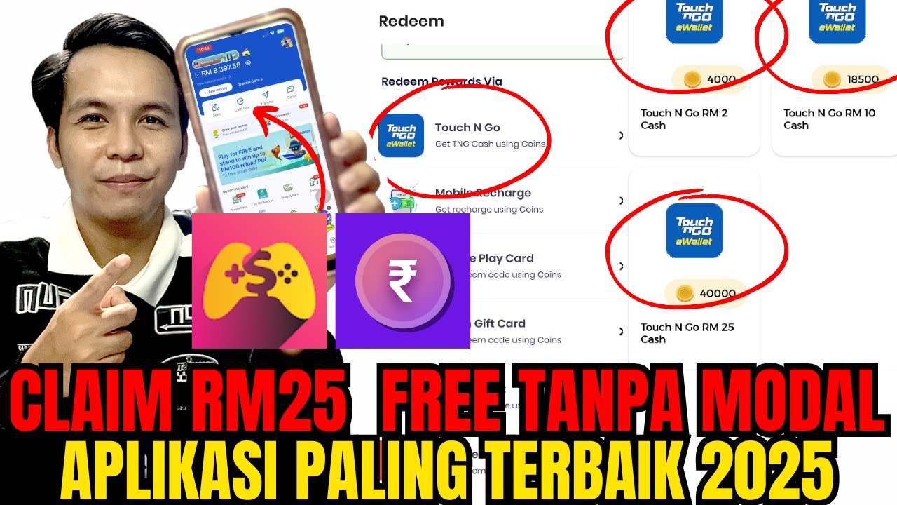 2 APP BUAT DUIT TANPA MODAL RM25 SETIAP HARI KE TOUCH N GO EWALLET