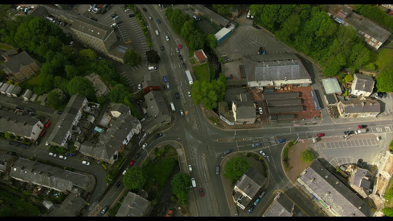 Rawtenstall fly over with DJI Mavic Air 2 4K Test Footage (first flight)