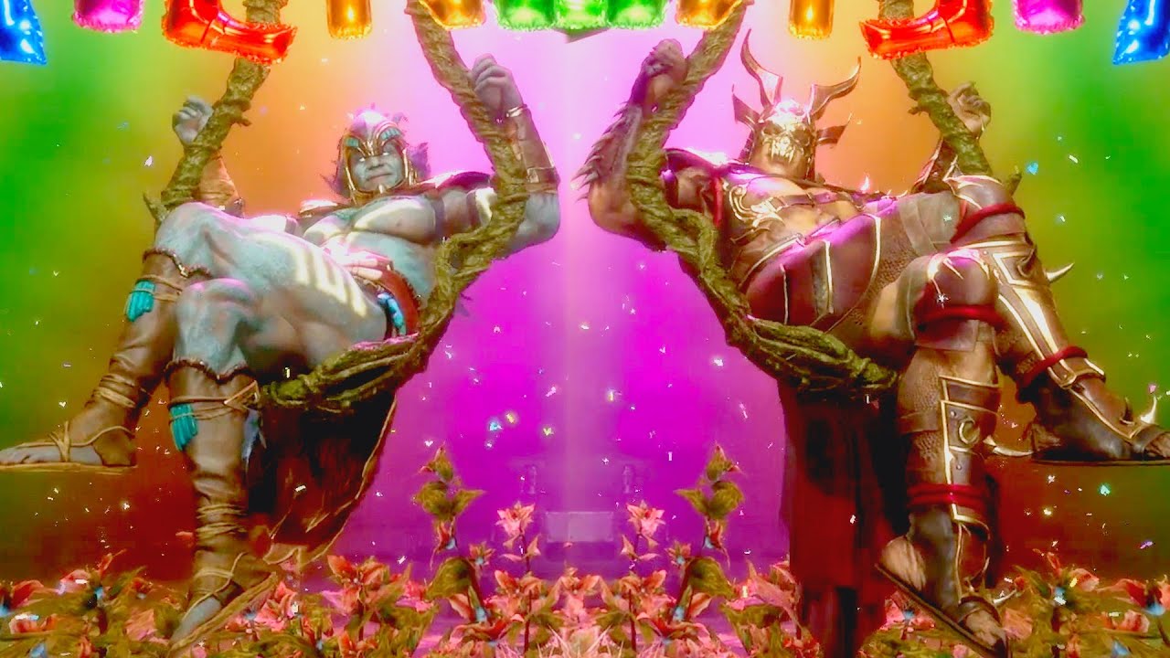 MK11 All Characters Swinging On A Tree - Cetrion FRIENDSHIP