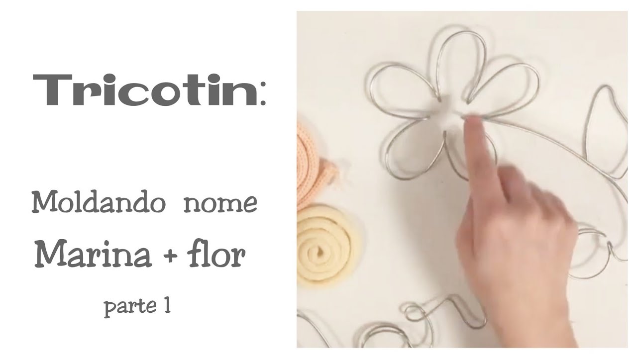 Como moldar nome em tricotin /icord / rabo de gato - Parte 1
