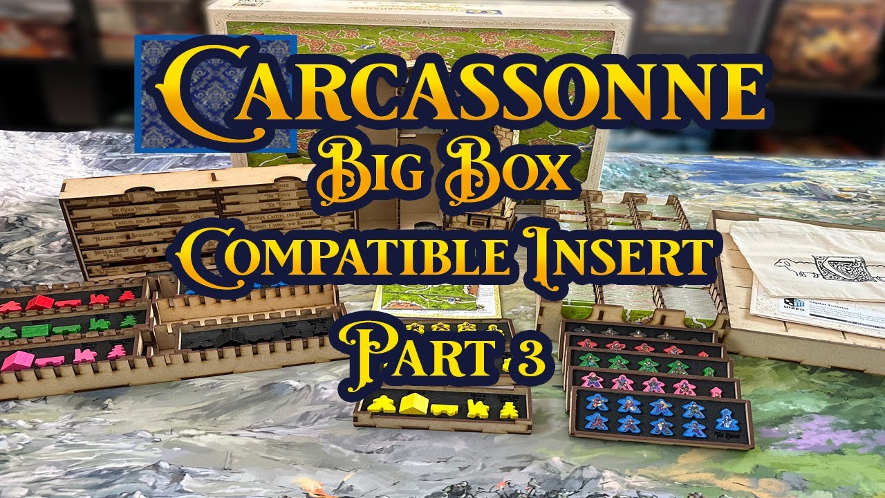 Carcassonne Big Box Compatible Storage Organizer Insert - Part 3