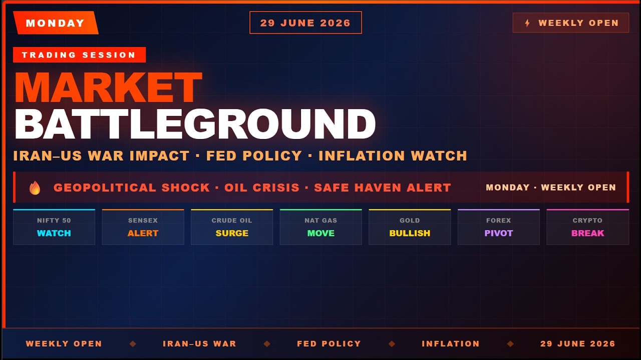 🚨 MONDAY MARKET SHOCK | Nifty Gaps Up/Down | Gold & Crypto EXPLOSION | Live