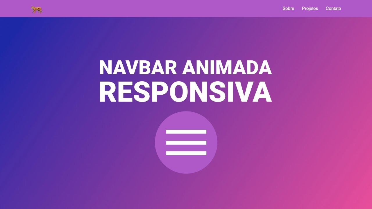 Como Fazer um Menu Navbar Responsivo Animado - Tutorial HTML, CSS e JavaScript para Iniciantes