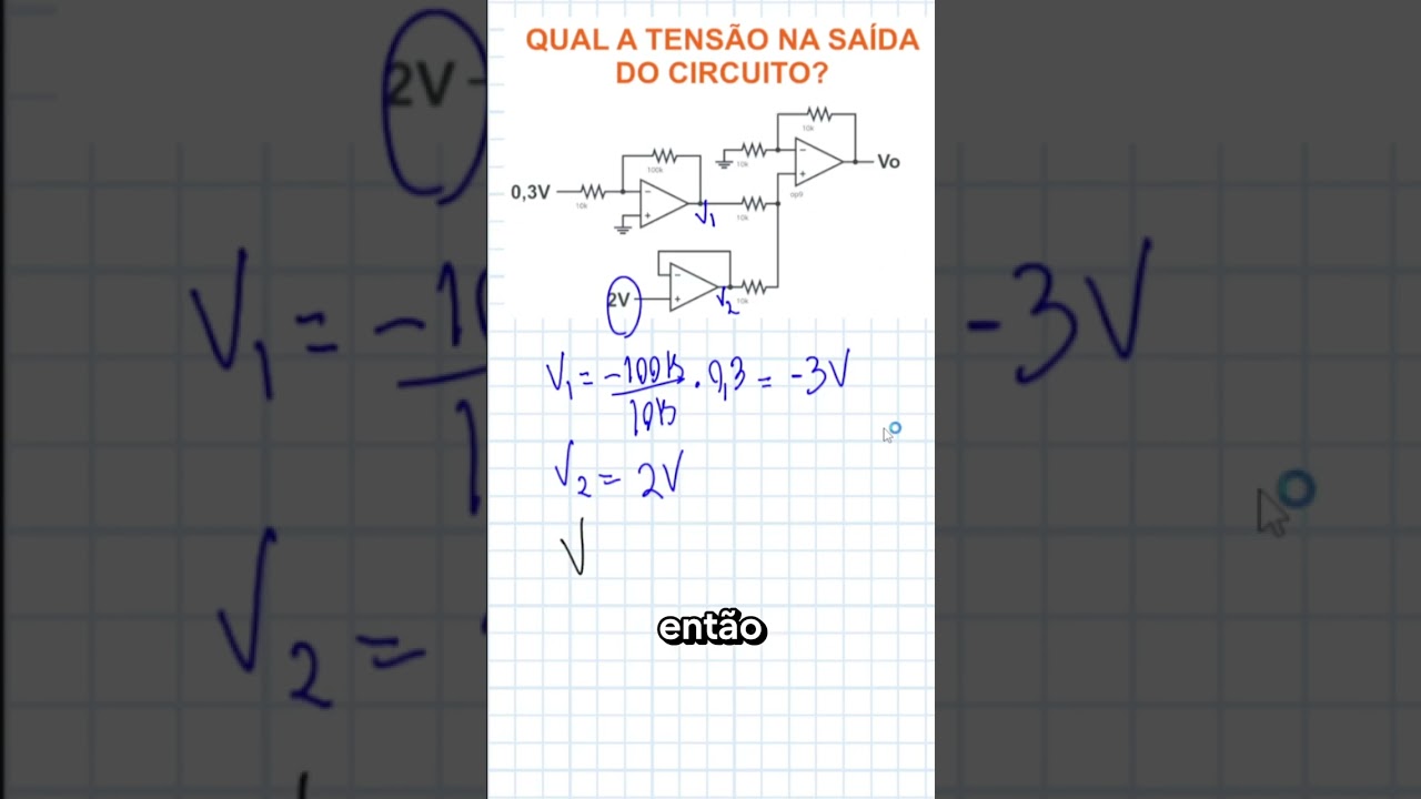 Calculo de circuito com amplificador operacional