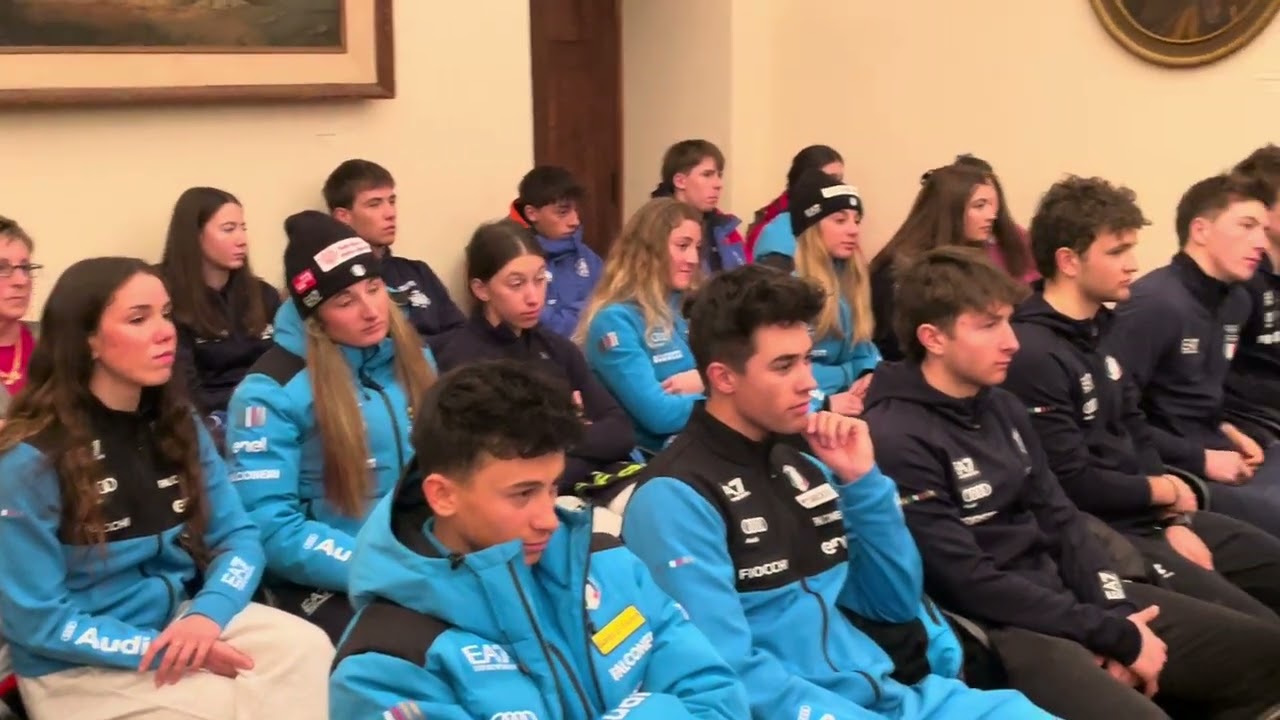 Il sindaco Baudino dà il benvenuto agli atleti delle Nazionali junior in ritiro in valle Pesio