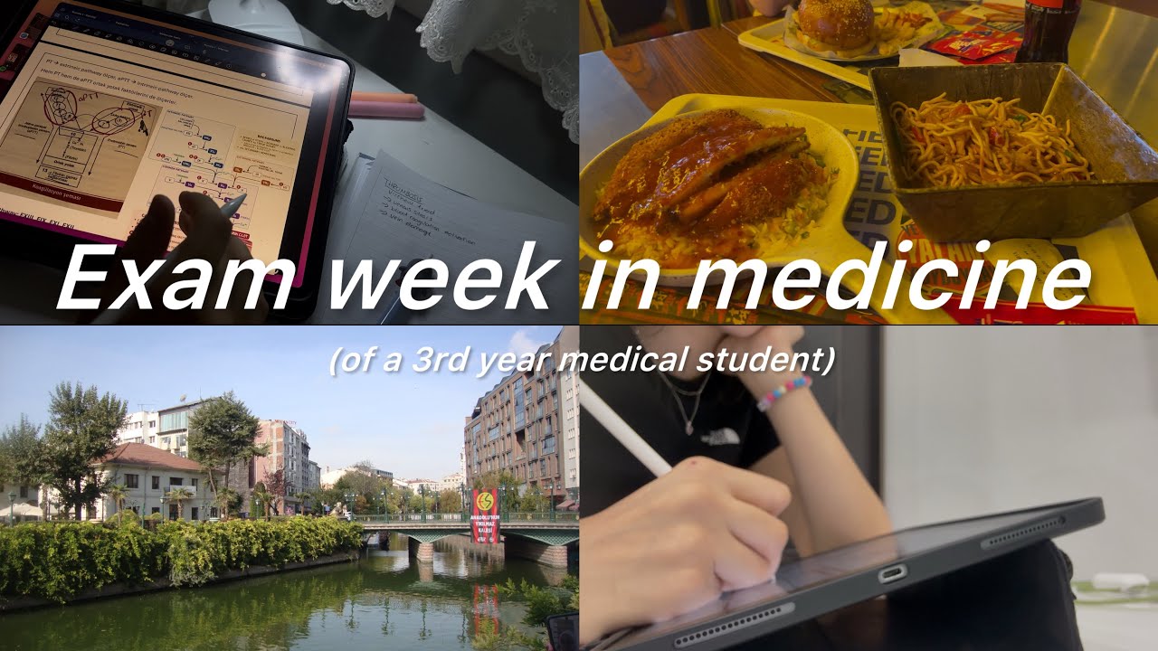 Med school diaries✨ exam week in medicine, 6am days, cramming and lots of food 