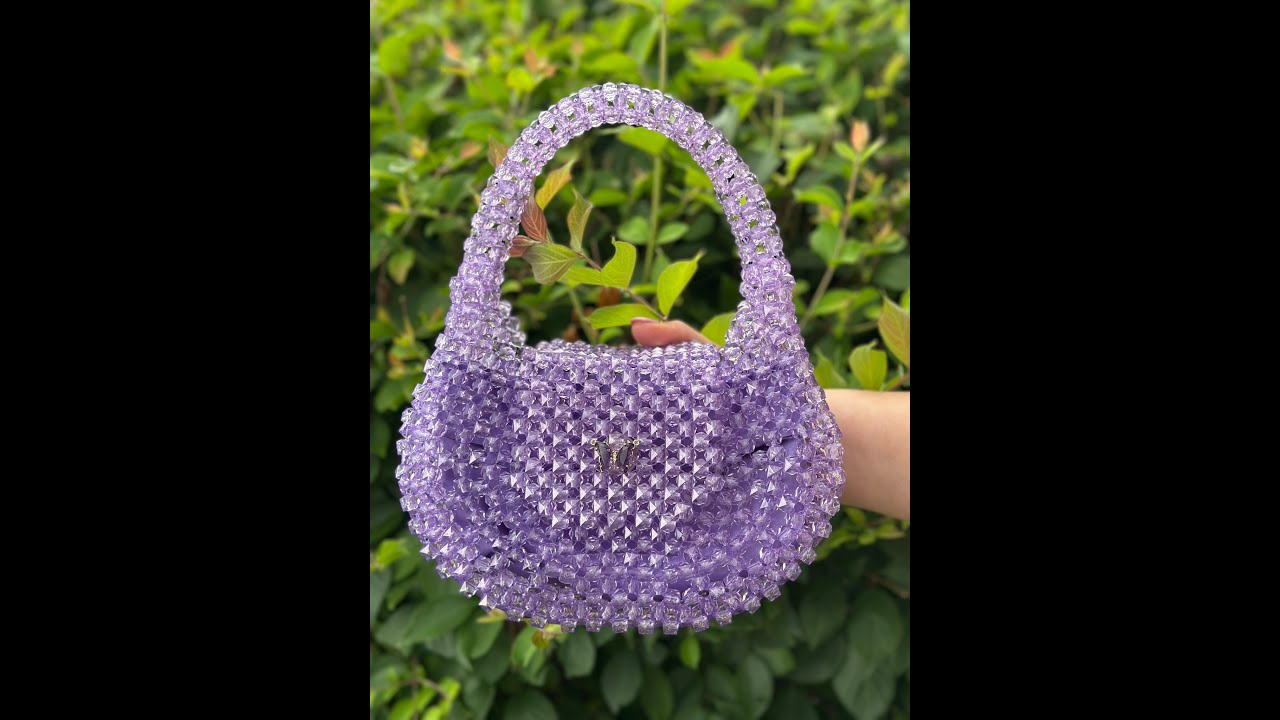 How to make stylish beaded Hobo bag/ master class/ square beaded bag /Dazzling lightweight bag...