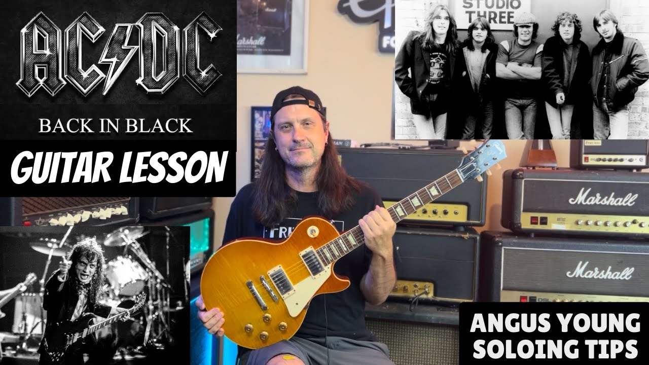 How To Play Back In Black By AC/DC - Guitar Lesson - Angus Young - Malcomb Young