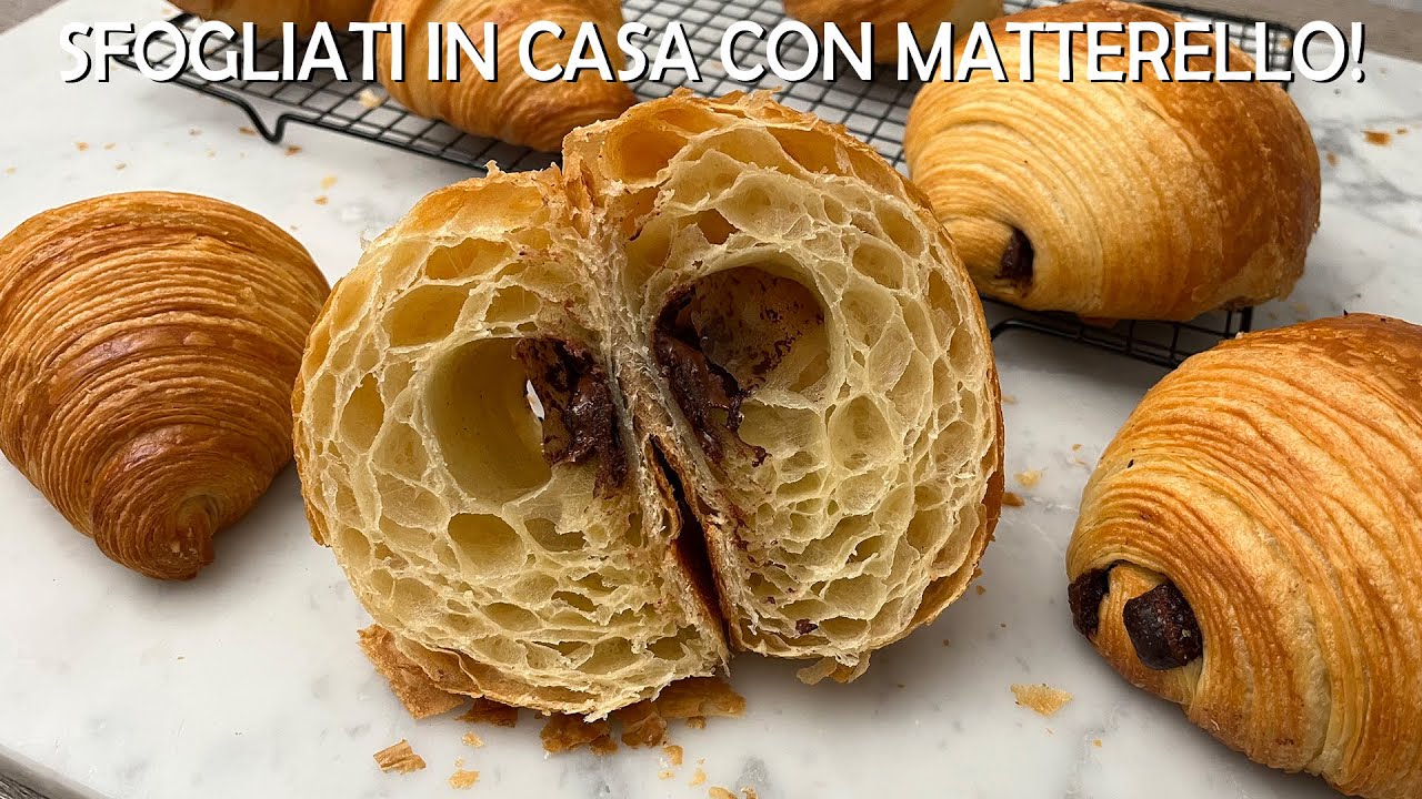 CROISSANT E PAIN AU CHOCOLAT FATTI IN CASA - RICETTA E PROCEDIMENTO COMPLETO