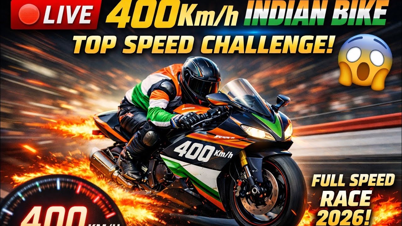 🔴 LIVE – 400Km/h Indian Bike Top Speed Challenge! 😱 | Full Speed Race 2026 🔥