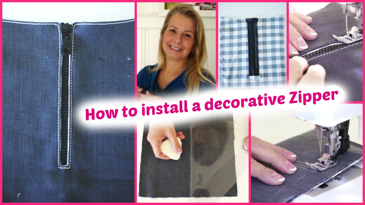 How to install a decorative Zipper | Zipper Sewing Tutorial | Beginner Sewing | Frocks & Frolics