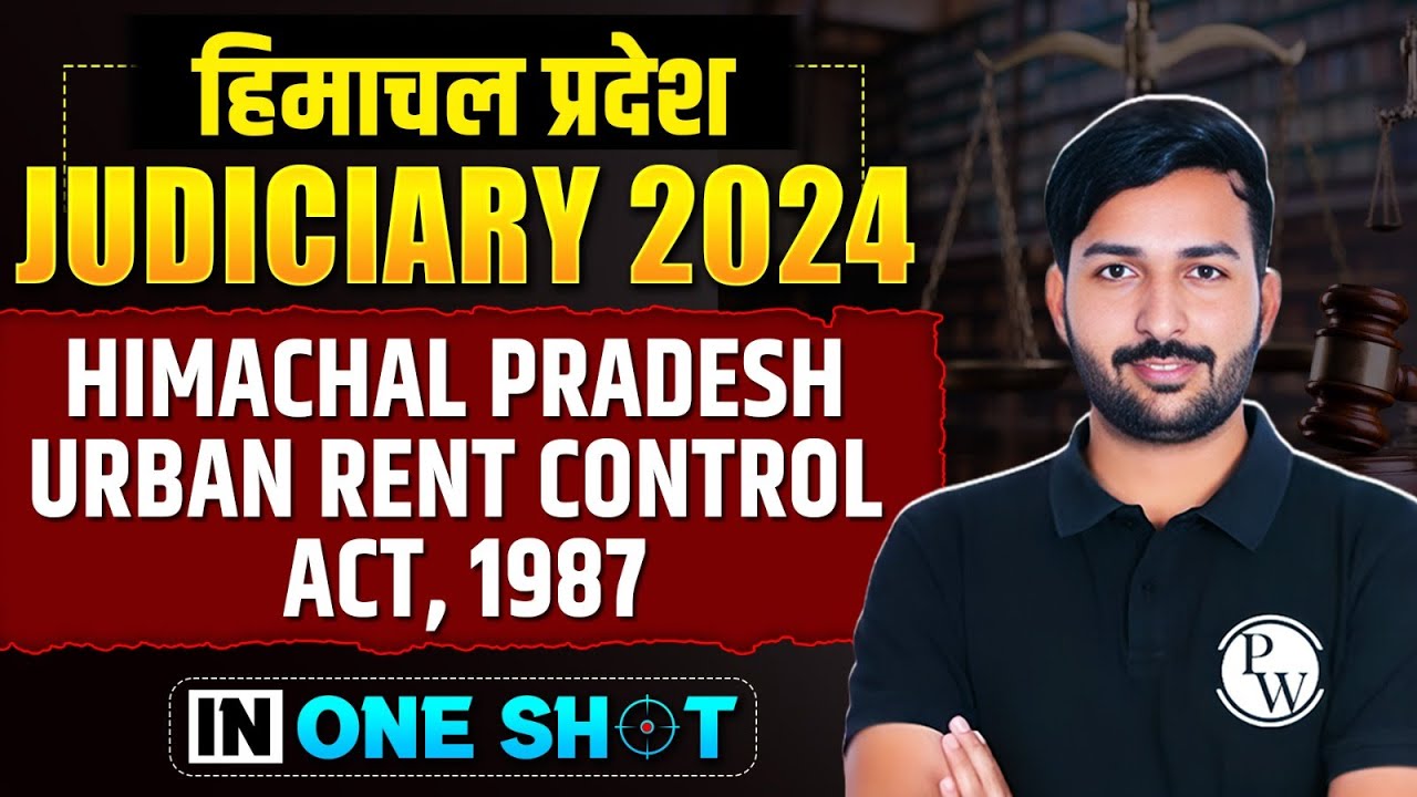 HP Urban Rent Control Act, 1987 (One Shot)🔥| Himachal Pradesh Judiciary Exam 2025 | Judiciary Wallah