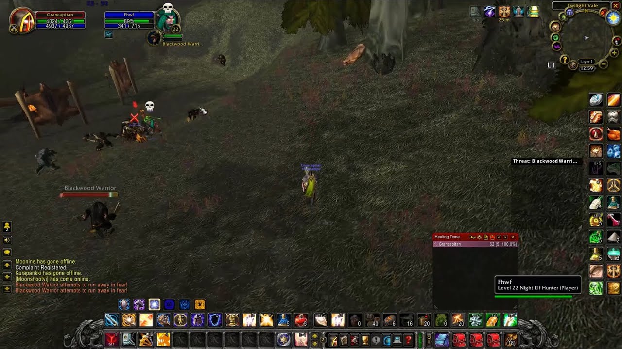 WoW classic HC leading a bot to a mob camp