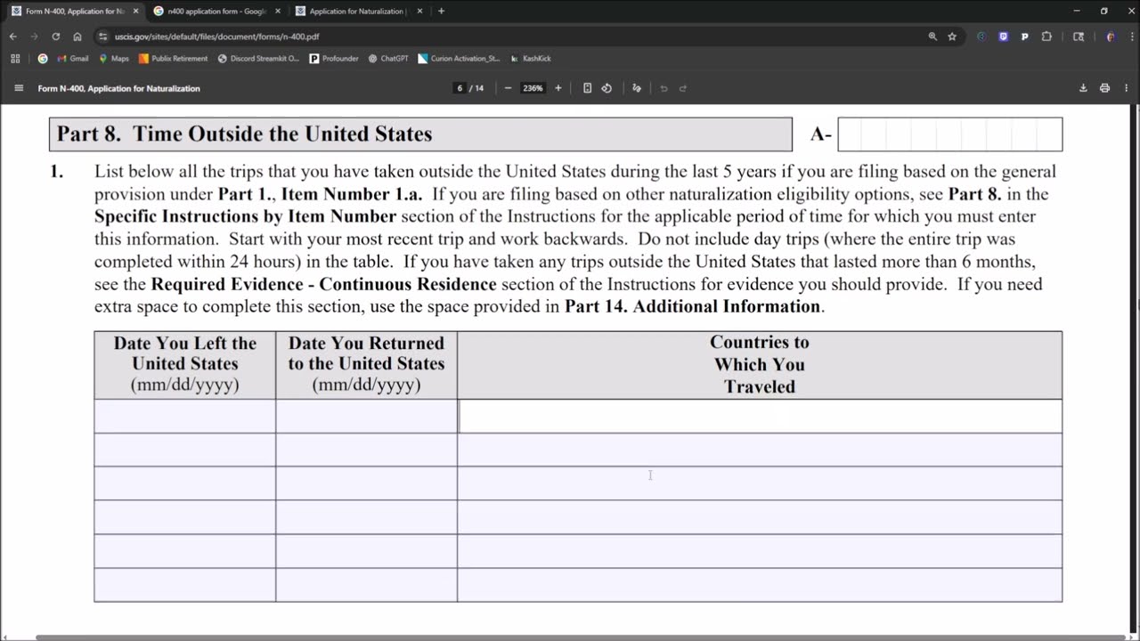 How to fill out N400- Application for Naturalization -Step by Step (updated expires 2027)