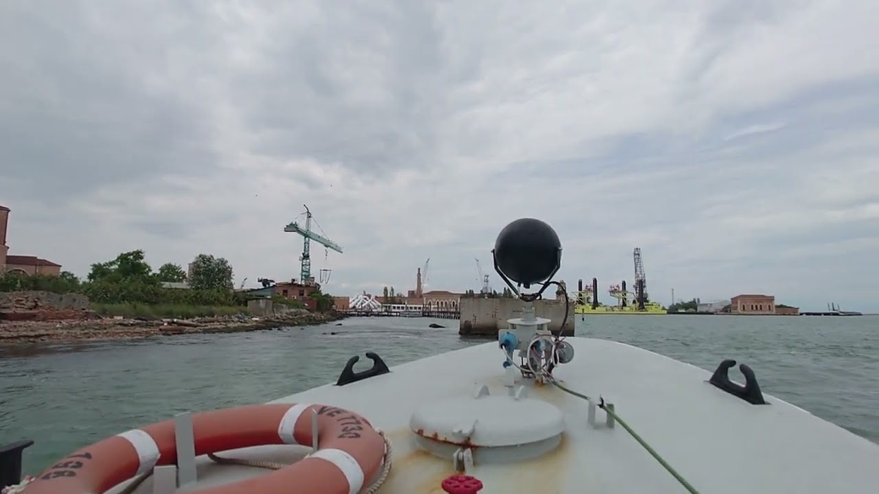 【前面展望】Venezia Actv Linea 5.1 | ヴェネツィアActv水上バス5.1号系統 | Lido-Fondamente Nove-P.le Roma-Zattere-Lido