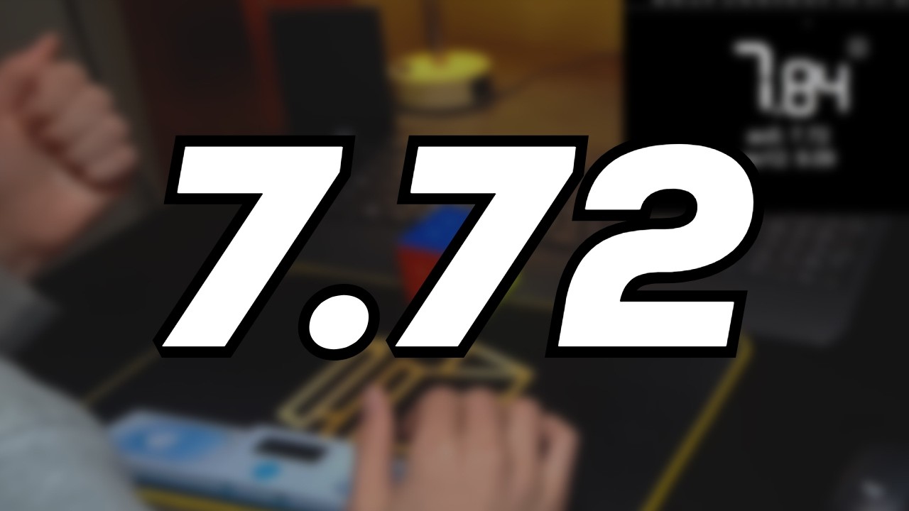 BEST 3x3 Average on Cam | 7.72 YTPB Ao5