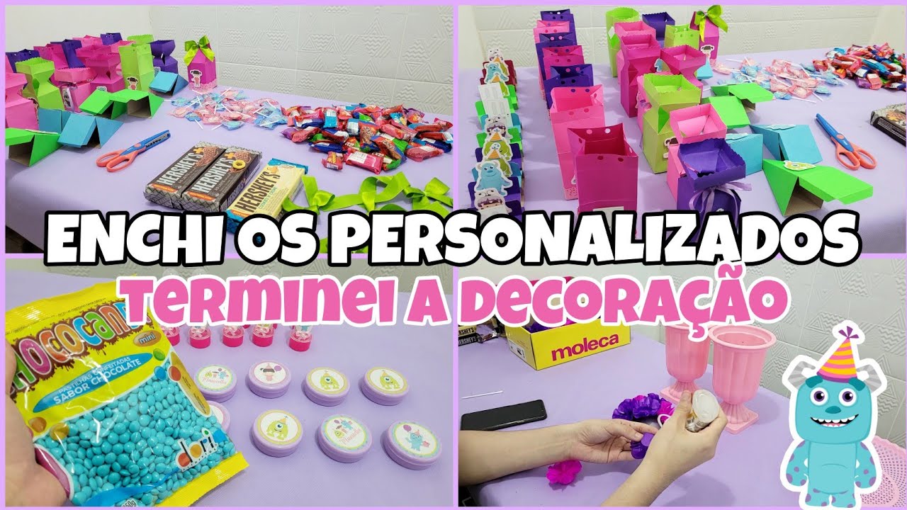 PREPARATIVOS #4 FINALIZEI OS PERSONALIZADOS E DECORAÇÕES - MUITO IMPROVISO