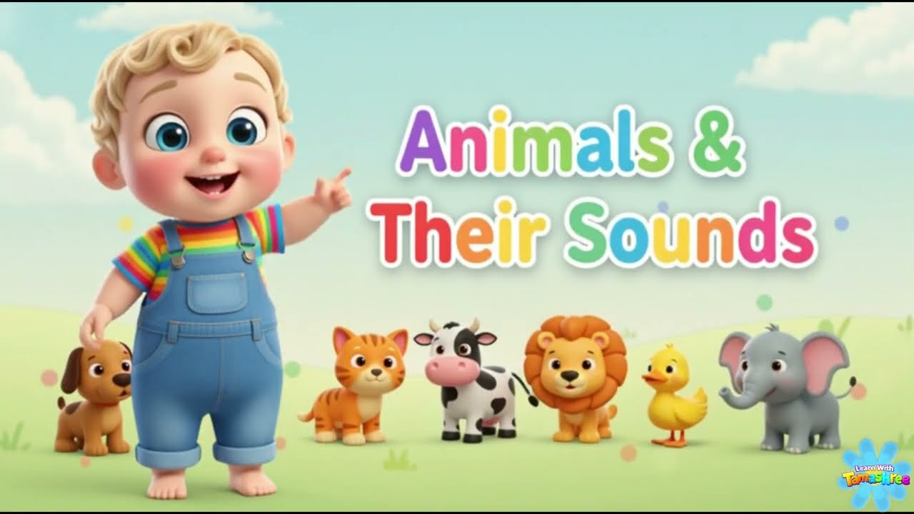 Животные и их звуки | Обучающее видео для детей | Учимся с Тамашри