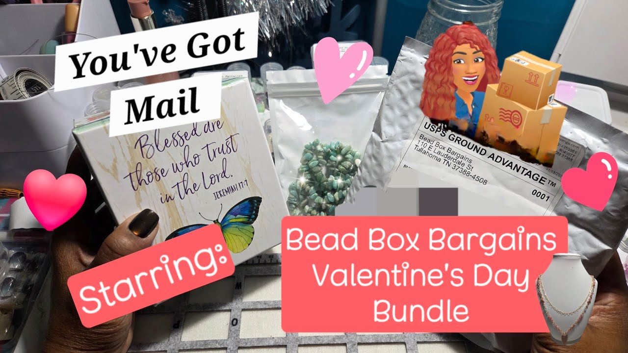 You've Got Mail and Bead Box Bargains Strawberry Quartz Valentine Bundle