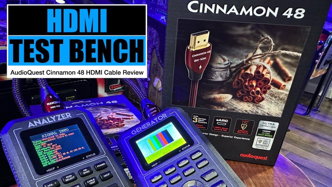 Обзор HDMI-кабеля AudioQuest Cinnamon 48 на испытательном стенде HDMI от AV Nirvana