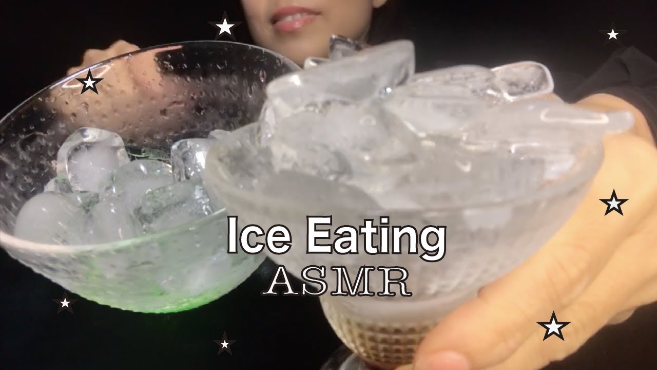 【ASMR】Hard little ice ☆ ICE EATING SOUNDS