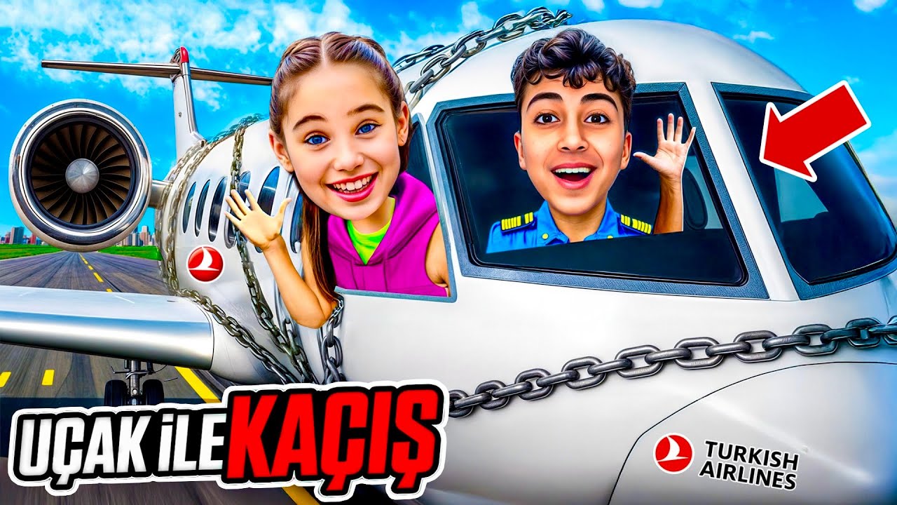 UÇAK İLE EVDEN KAÇIŞ !! ELİF SİNEM VE ABİSİ GİZLİCE UÇAK İLE KAÇIYOR !! EYVAH !!