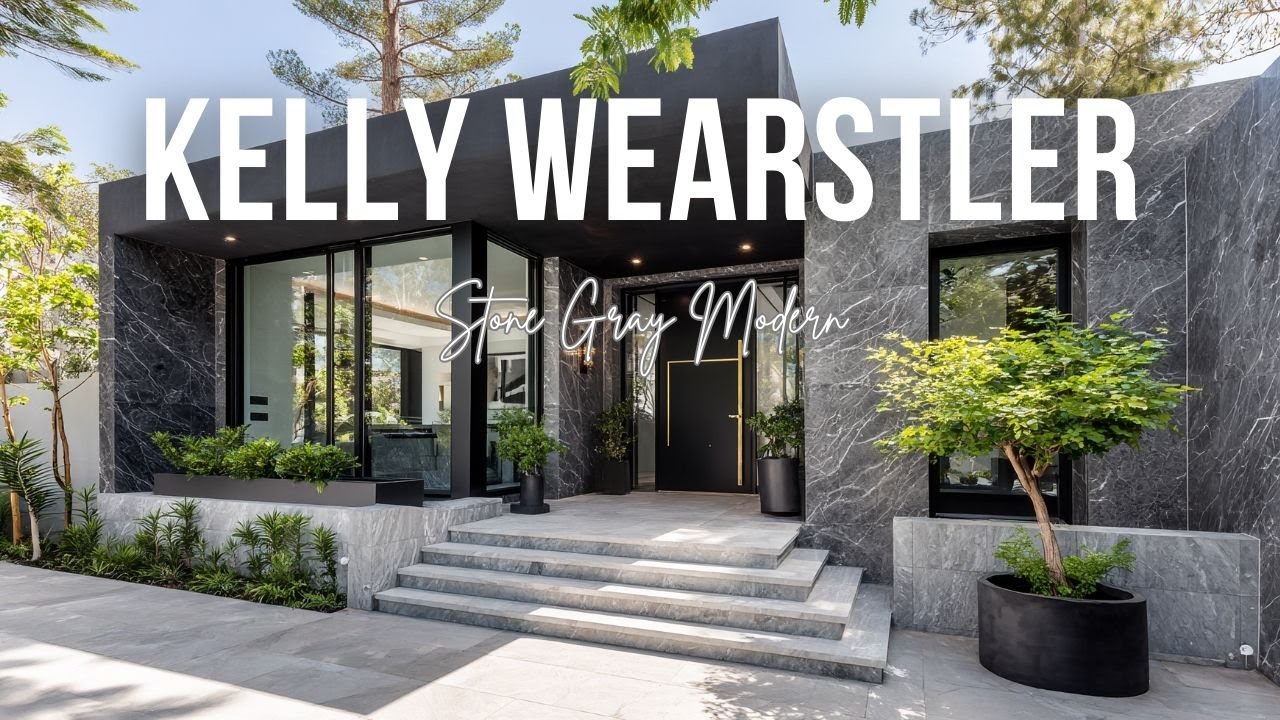 Kelly Wearstler Inspired Decor in Dramatic Black and Stone Gray Modern Luxury
