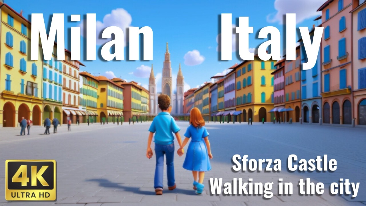 MILAN ITALY 🇮🇹 4K walk from Piazza del Duomo to Sforza Castle is one of the most fascinating routes