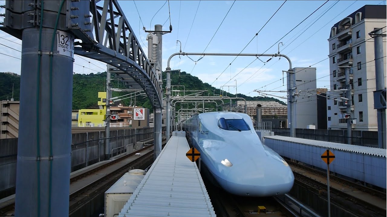 九州・山陽新幹線 みずほ６００号 （N700系運行） 超広角車窓 進行左側 鹿児島中央～博多～新大阪