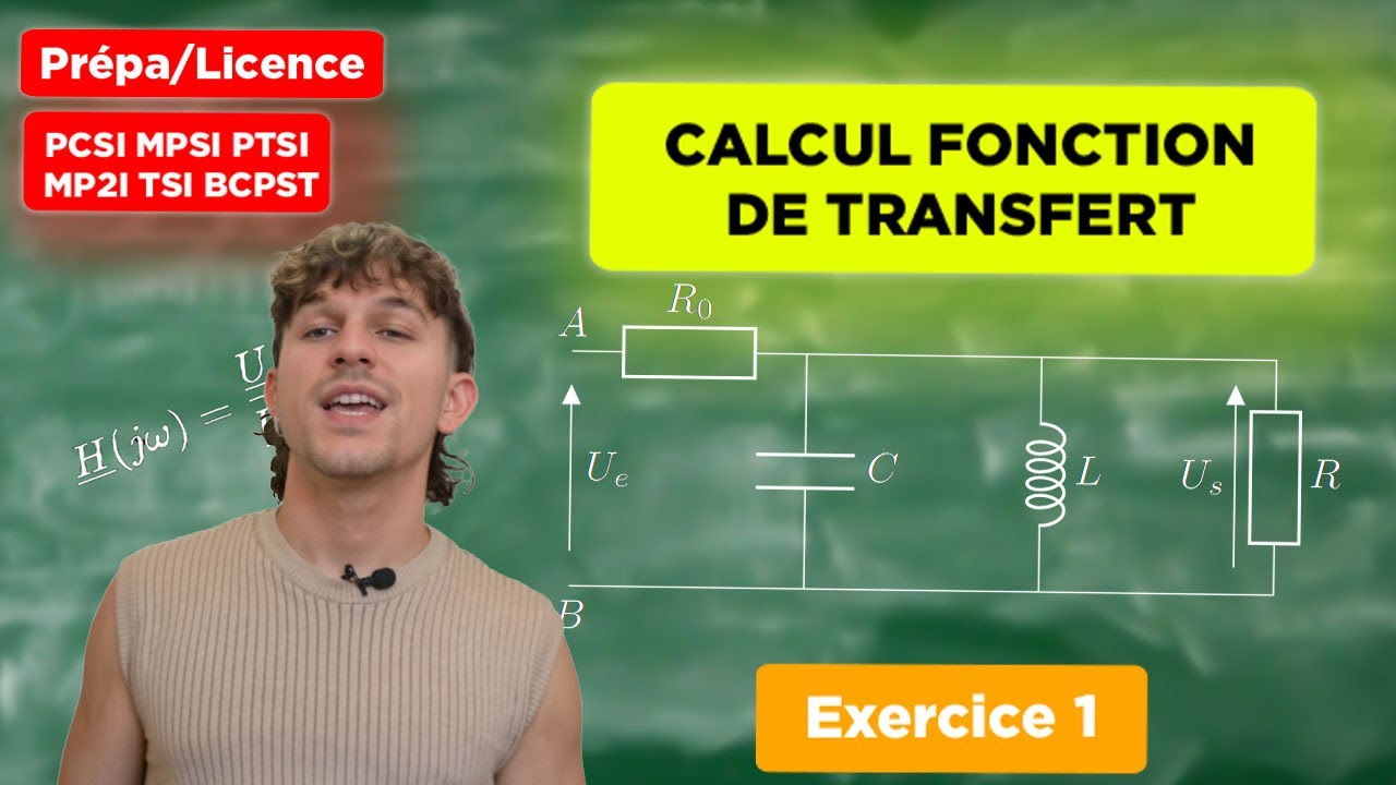 Calcul de fonction de transfert Exo 1 [Pr&eacute;pa/Licence][PCSI/MPSI/PTSI/MP2I/TSI/BCPST2]