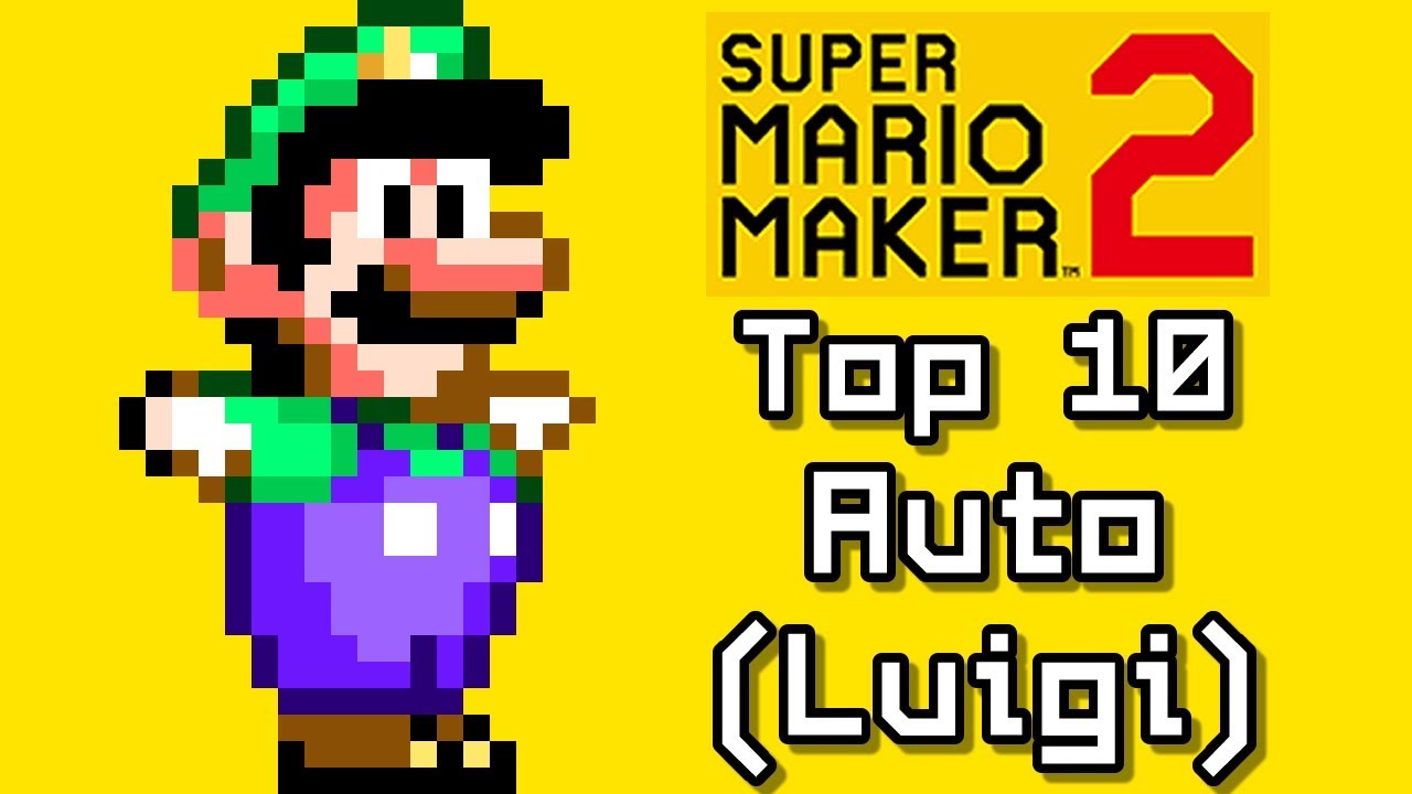 Super Mario Maker 2 Top 10 AUTO COURSES with Luigi (Switch)