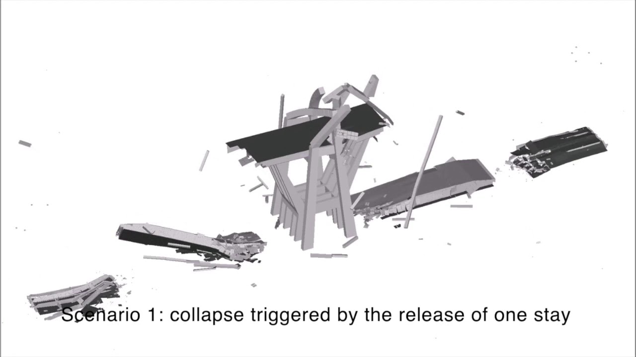 Morandi Bridge, Genoa, Italy - Numerical study of bridge collapse (february 2019 update)