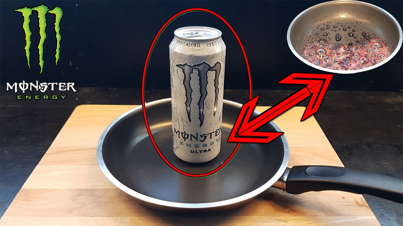 Monster Energy Vs Monster Energy Light - Boiling Experiment!