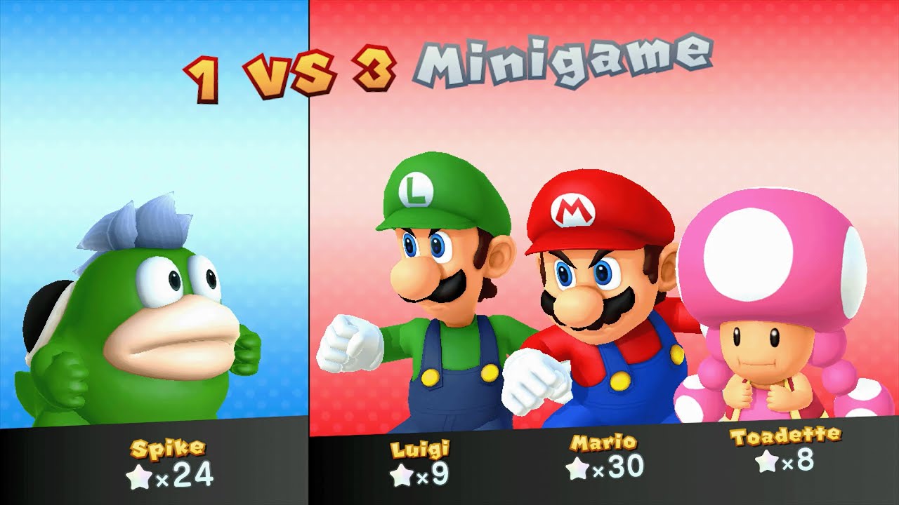 Mario Party 10 - Mario vs Luigi vs Spike vs Toadette - Airship Central