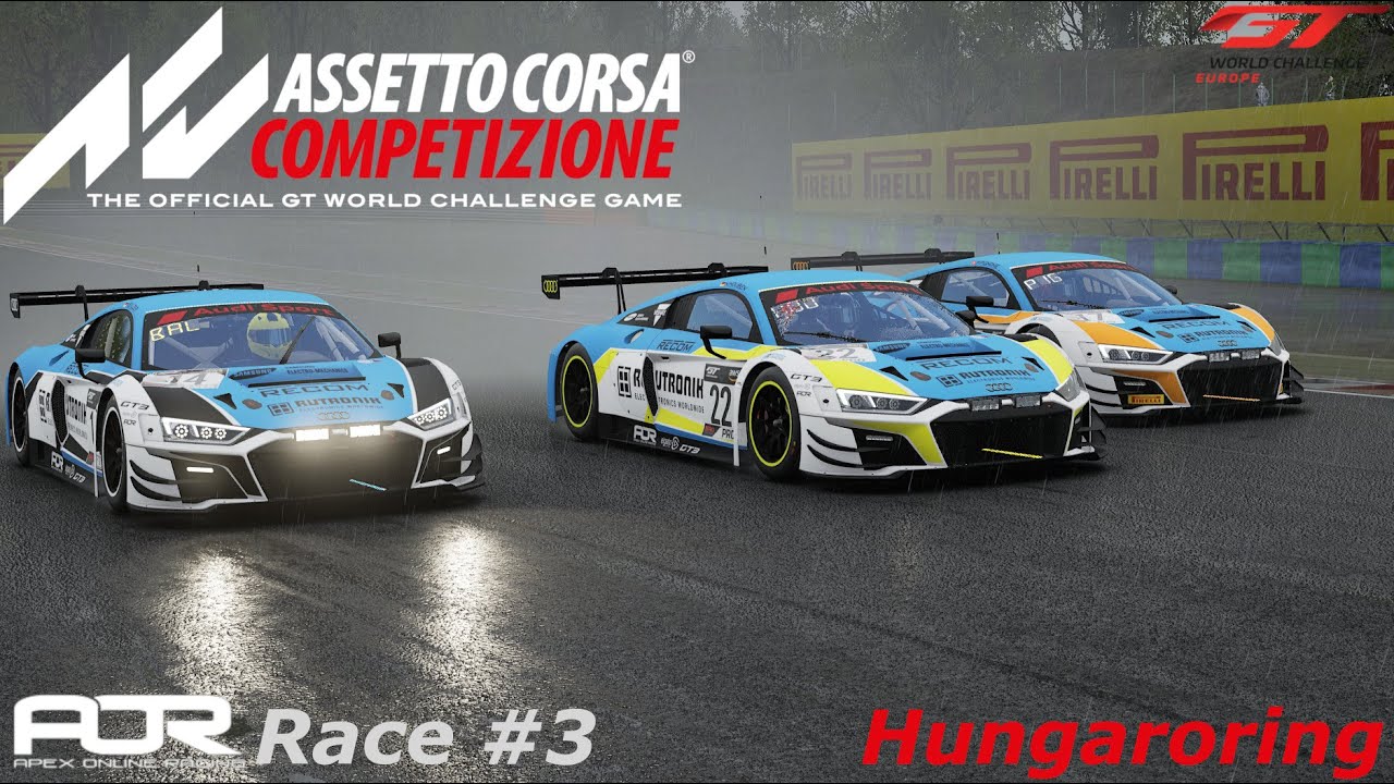 Assetto Corsa Competizione | ApexOnlineRacing GT3 Tier 1 | Race 3 | Hungaroring