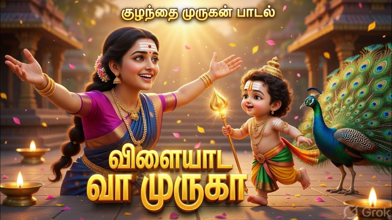 விளையாட வா முருகா|Cute Little Murugan Song|Murugan Devotional#tamildevotional#tamilbhakti#bhaktisong