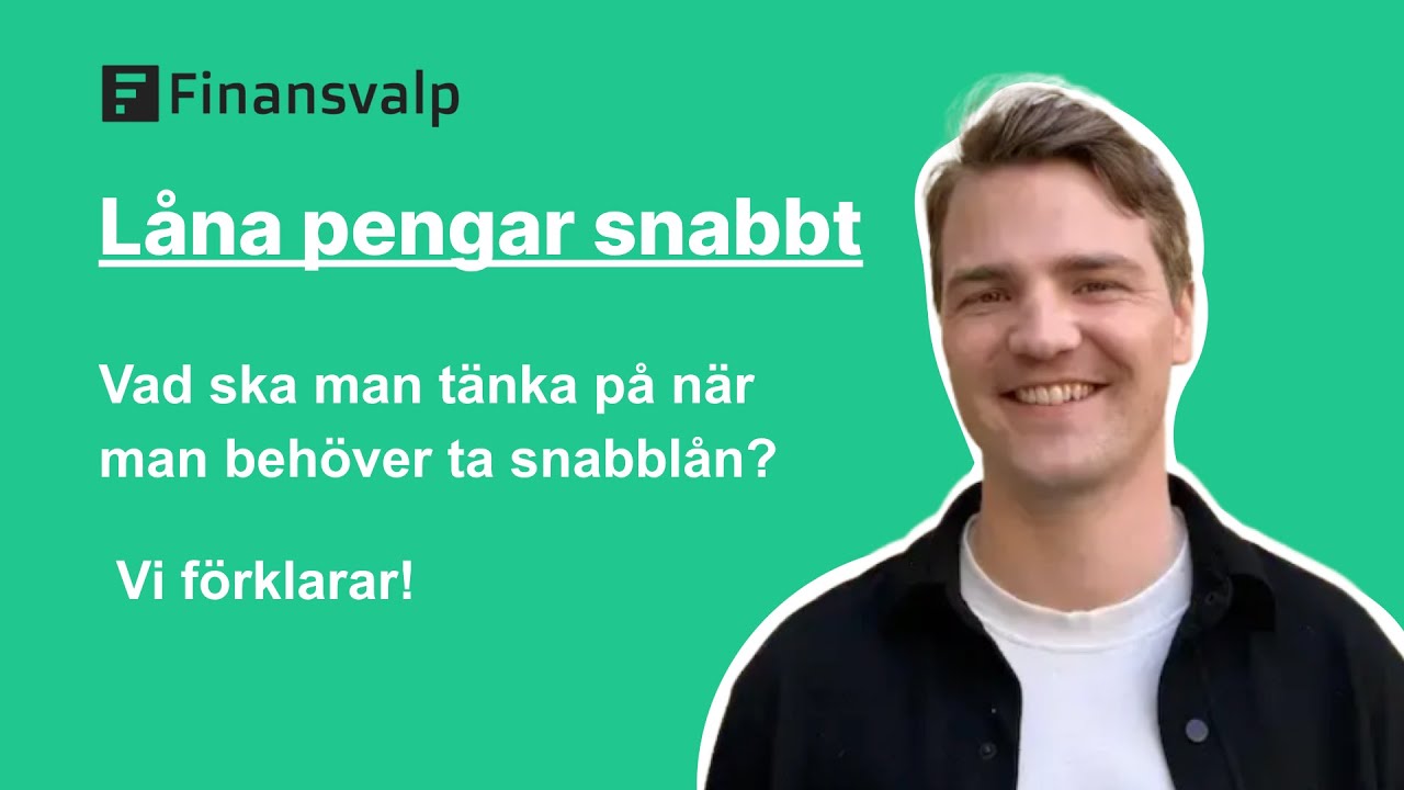 L&aring;na pengar snabbt: Se det h&auml;r innan du tar ett snabbl&aring;n