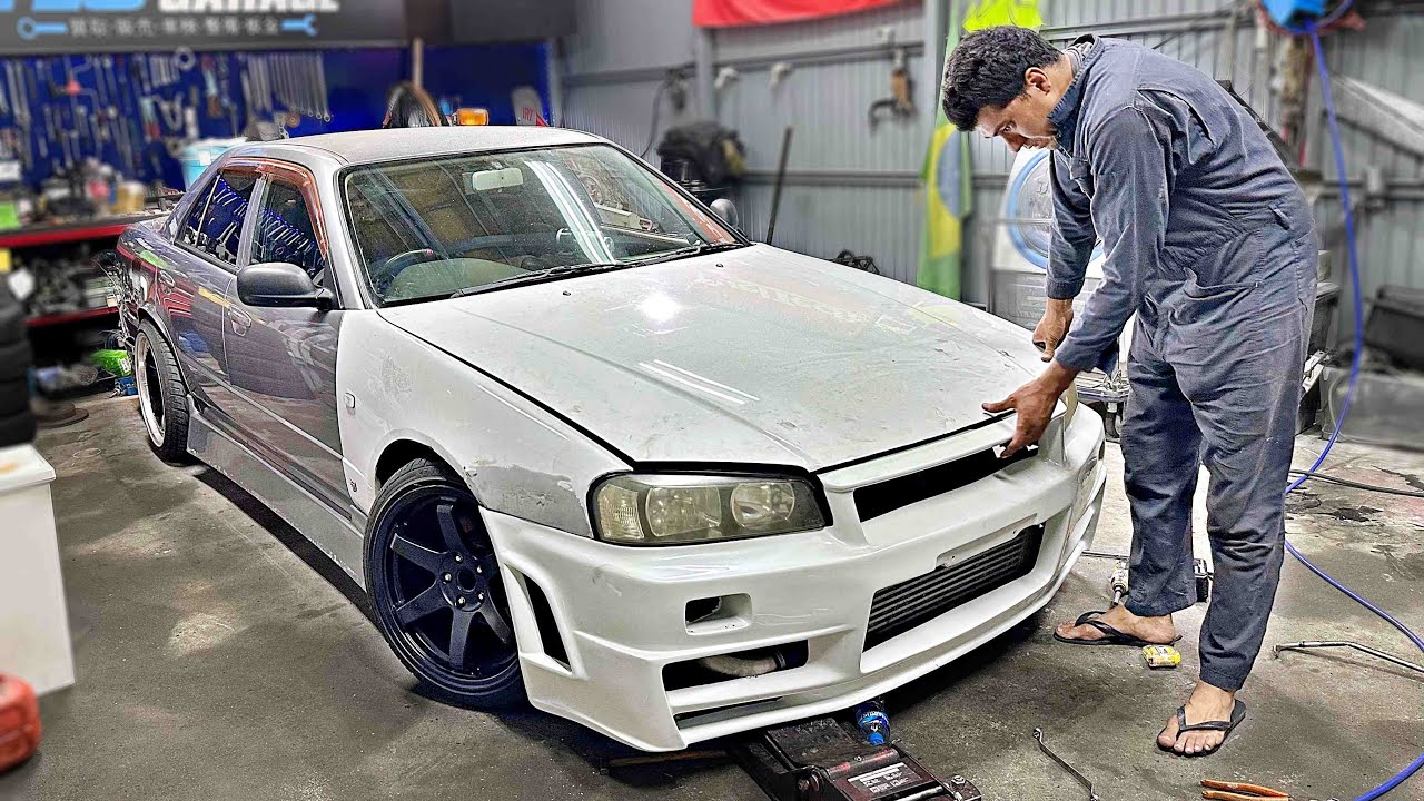 INSTALAMOS A FRENTE DO GT-R MAS DEU RUIM