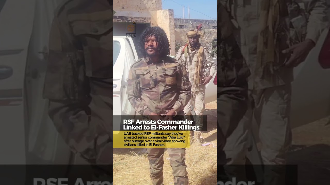 Rsf Arrest Abu dulu. Commander linkinedin Elfasher Sudan Killings