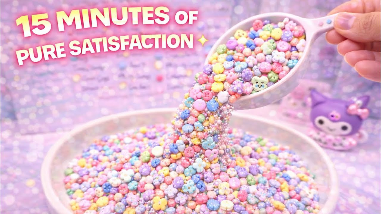 15 MINUTES OF PERFECTLY SATISFYING ASMR SCOOPING ✨ Cute Pastel Objects That Calm Your Brain
