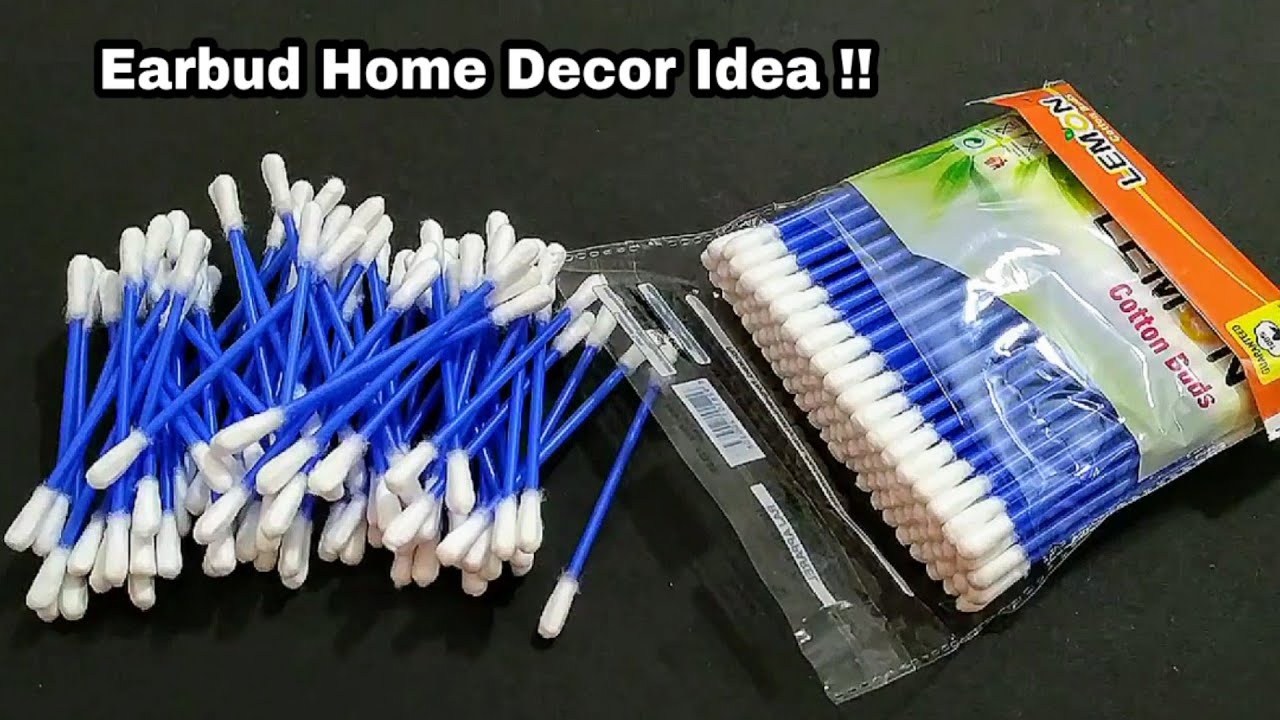 Earbud Craft Idea For Home Decor | Amazing Reuse Idea