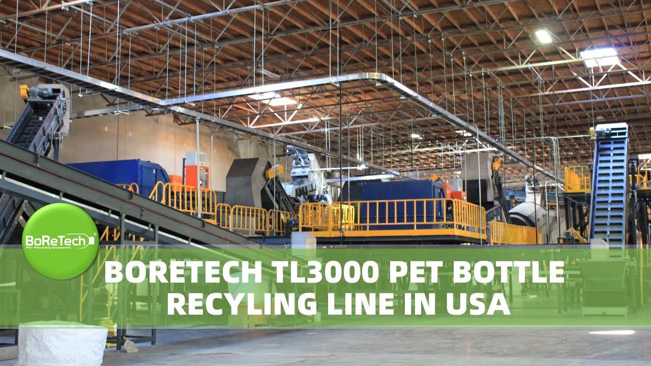 3000 kg/h PET Bottle Recycling Line in USA