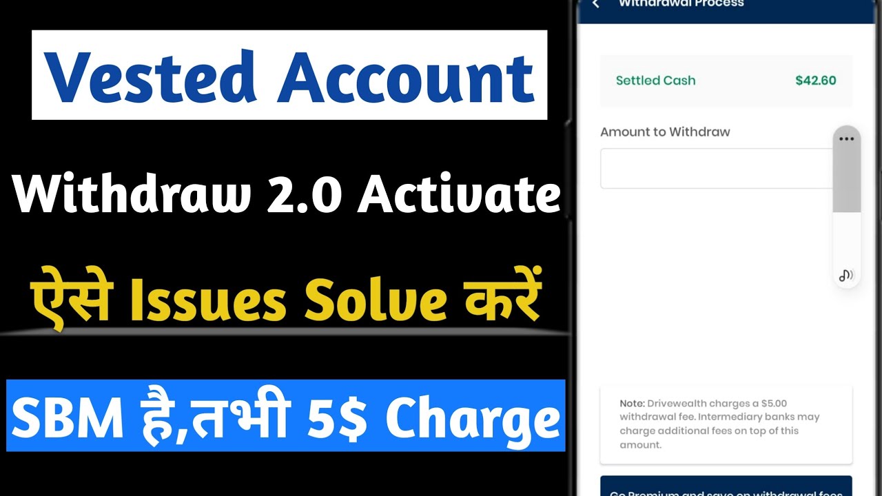 Vested Withdraw Issues Solve👍अब 5$ Charge nhi लगेगा😱Earn ₹700/Refer💥Vested Withdraw Charge Zero
