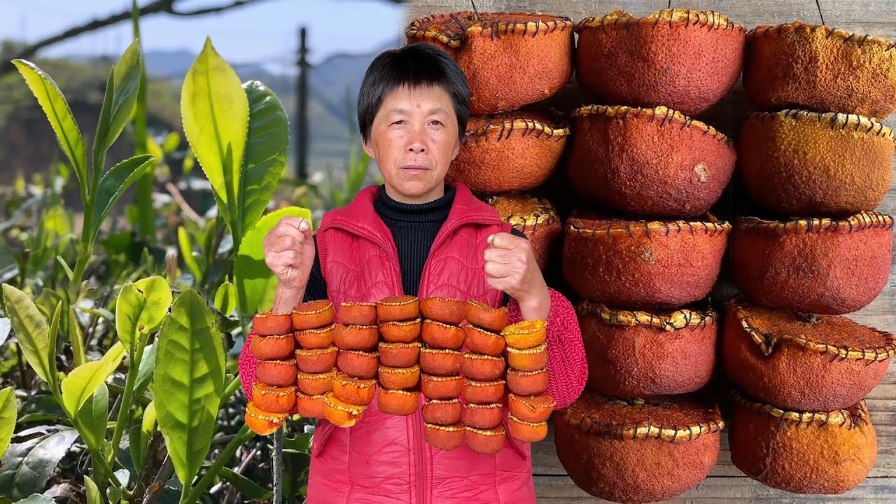 阿嬷通过一根针线，让橘子和春茶香气融合，手工橘茶待客佳饮！丨Orange tea【闽湖阿嬤FujianGrandma】