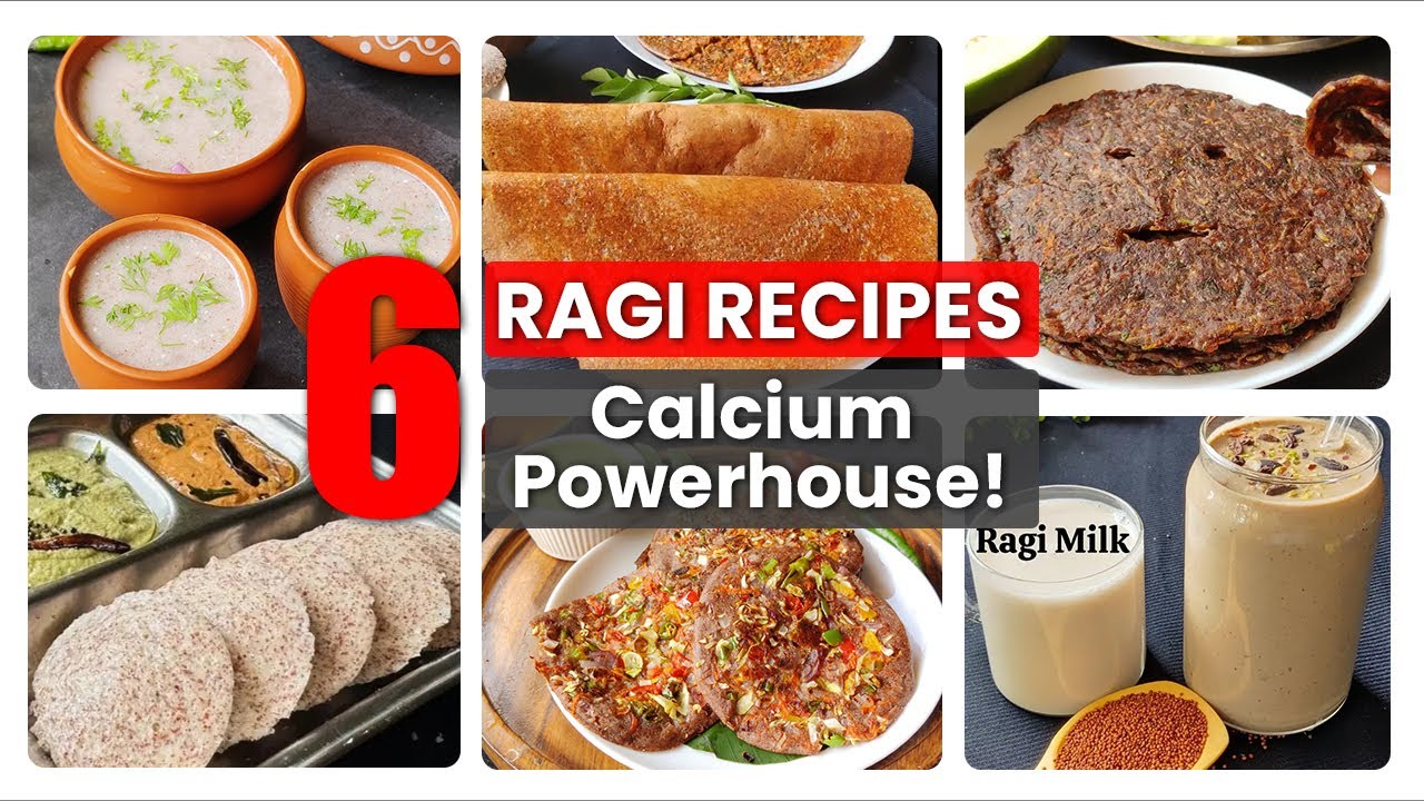 6Ragi Recipes for Weightloss | How to Make Ragi Idli | Ragi Roti | Ragi Milk | Finger Millet Recipes