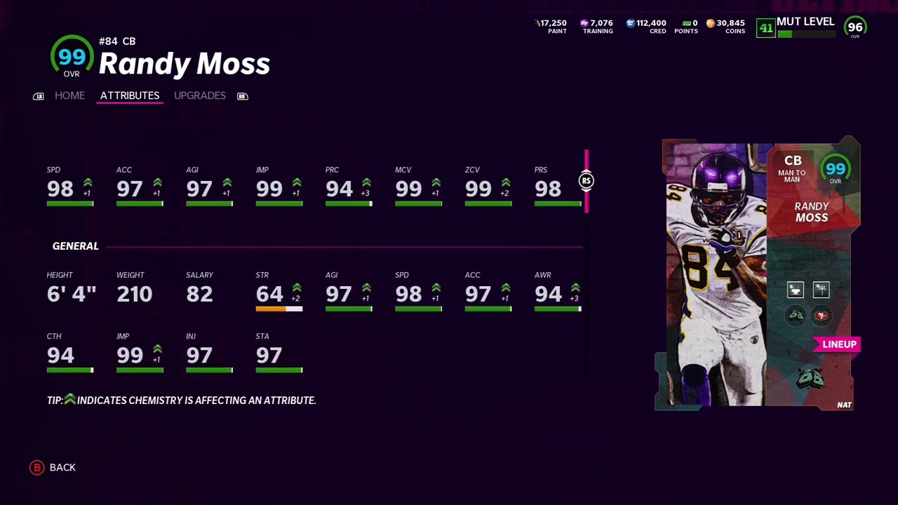 Madden 22 - Randy Moss 98 OVR OOP CB 2 AP