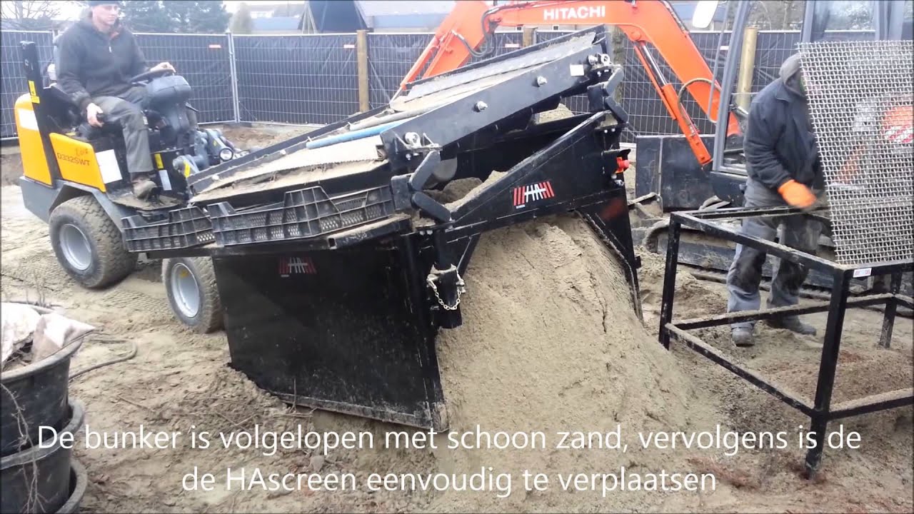 Graven schudden met HAscreen type 3 www.hascreen.nl