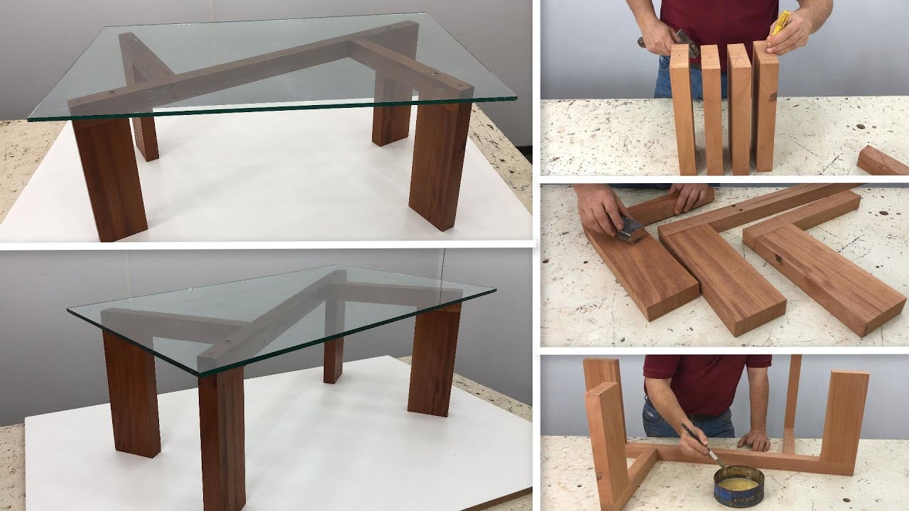 Mesa de Sala Diseño Moderno Facíl De Hacer - Tutorial de Carpinteria