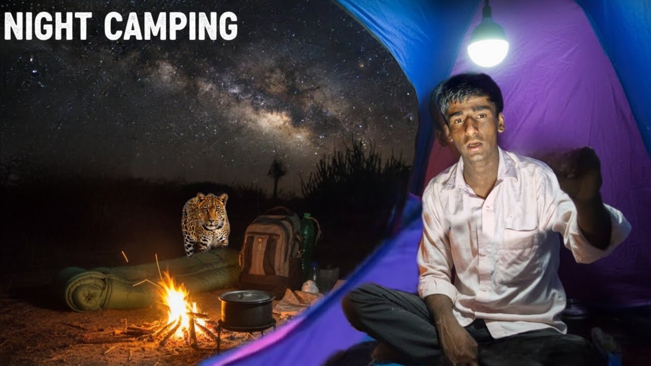 Night Camping on Mountain Top | camping in forest | camping videos | village gavala 